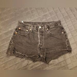 Levi's Black 501 Cutoff Shorts